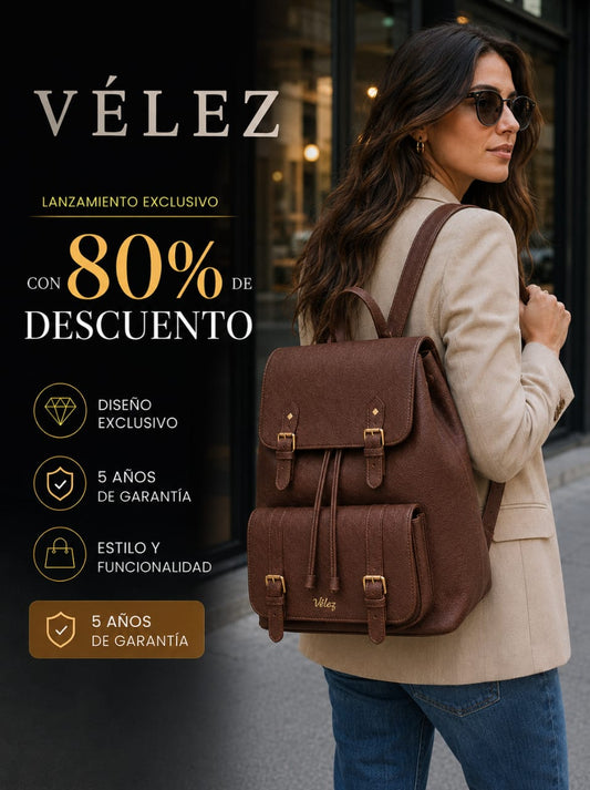 Morral Vélez Unisex de Cuero - Lanzamiento Exclusivo Con 80% de Descuento 🎁